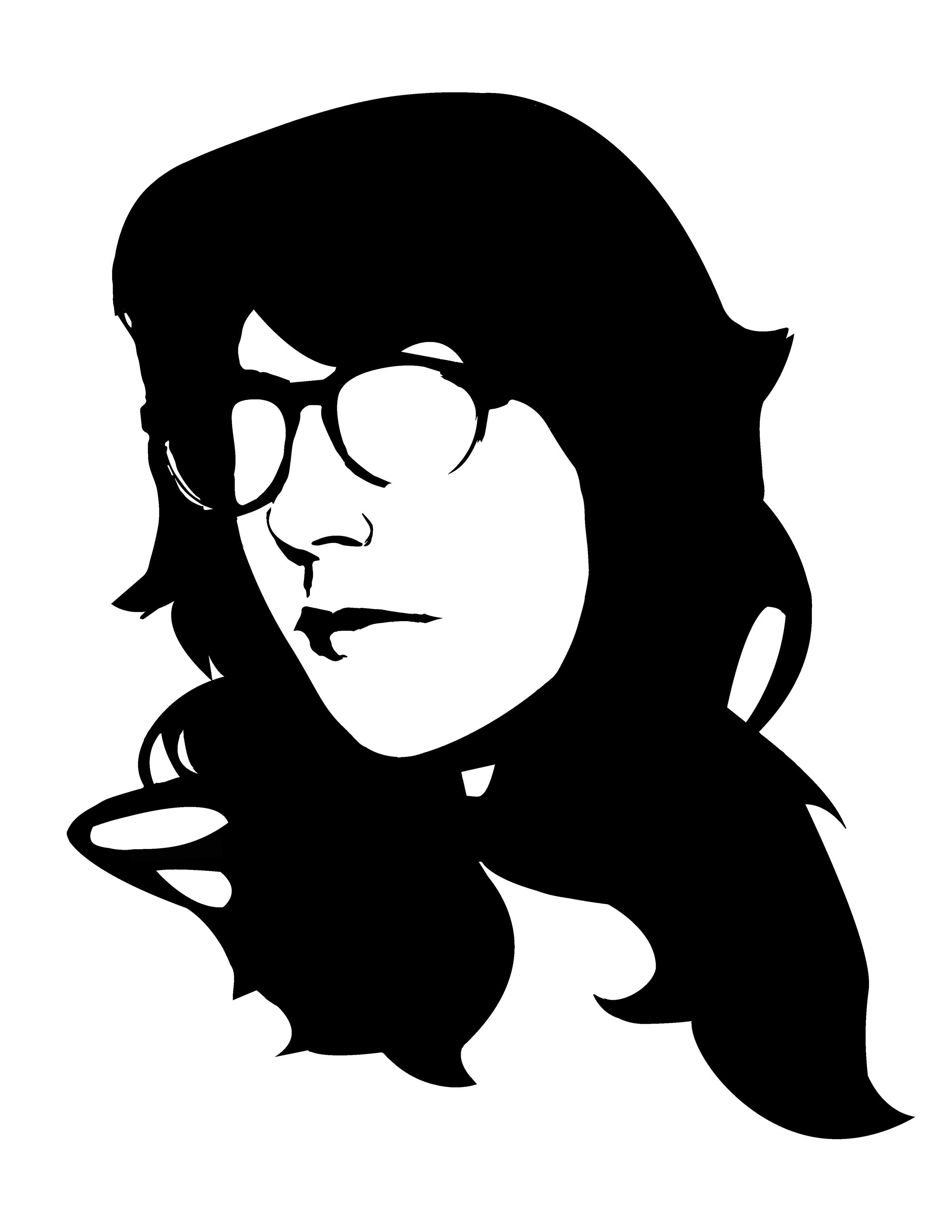 black and white image of artist